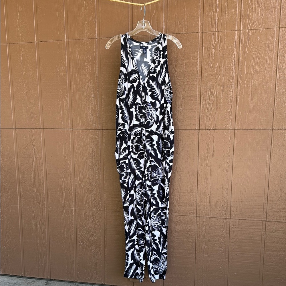 Gap Black and White Jumpsuit